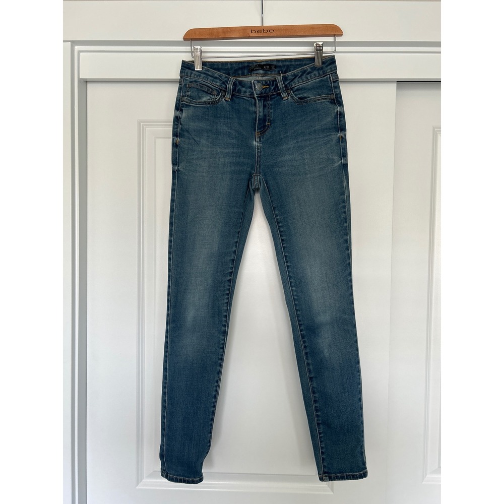 Prana Kara Skinny Jeans Womens 4/27 Short Inseam Medium Wash Blue Denim